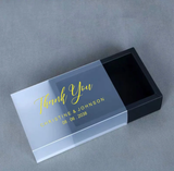 100 Personalized Frosty PVC Sleeve Drawer Boxes Gift Packaging Boxes