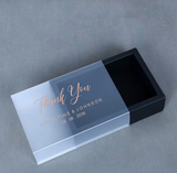 100 Personalized Frosty PVC Sleeve Drawer Boxes Gift Packaging Boxes