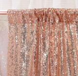 Rose Gold Silver Pink Blue Glitter Sequin Backdrop Curtain