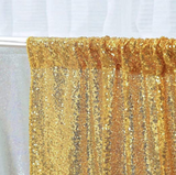 Rose Gold Silver Pink Blue Glitter Sequin Backdrop Curtain
