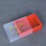 100 Personalized Frosty PVC Sleeve Drawer Boxes Gift Packaging Boxes