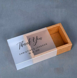 100 Personalized Frosty PVC Sleeve Drawer Boxes Gift Packaging Boxes