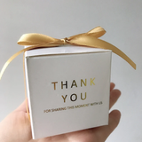 200 White Personalized Wedding Party Favor Gift Boxes Business Logo Print