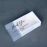 100 Personalized Frosty PVC Sleeve Drawer Boxes Gift Packaging Boxes
