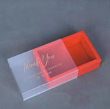 100 Personalized Frosty PVC Sleeve Drawer Boxes Gift Packaging Boxes