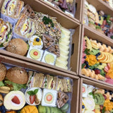 25 Kraft Picnic Paper Favor Boxes Base Lid Clear Window