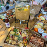 25 Kraft Picnic Paper Favor Boxes Base Lid Clear Window