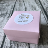 100 Personalized Wedding Thank You Foil Wording Stickers