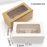 50 Muffin Cupcake Paper Favor Boxes Bakery Boxes