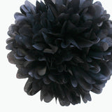 30pcs Tissue Paper Pom Poms - Black & White