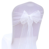 White Organza Chair Sashes Table Runners