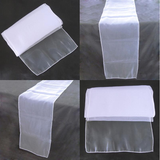 White Organza Chair Sashes Table Runners