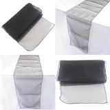 Black Organza Chair Sashes Table Runners