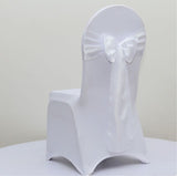 White Satin Chair Sashes Table Runners