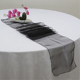Black Organza Chair Sashes Table Runners