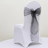 Black Organza Chair Sashes Table Runners