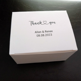 100 Kraft White Personalized Favor Boxes-10x8x6cm