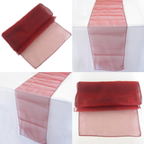 Burgundy Organza Chair Sashes Table Runners