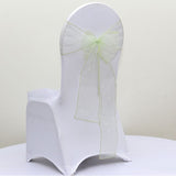 Light  Green Organza Chair Sashes Table Runners