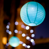 30x 30cm Blue Round Paper Lanterns