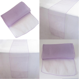 Lilac Organza Chair Sashes Table Runners
