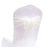 Ivory Organza Chair Sashes Table Runners