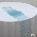 Dusty Blue Organza Chair Sashes Table Runners