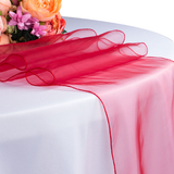 Red Organza Chair Sashes Table Runners