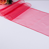 Red Organza Chair Sashes Table Runners