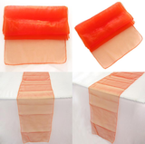 Red Orange Organza Chair Sashes Table Runners