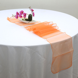 Orange Organza Chair Sashes Table Runners
