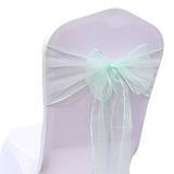 Mint Green Organza Chair Sashes Table Runners