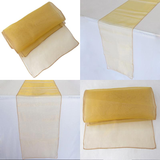 Gold Organza Chair Sashes Table Runners