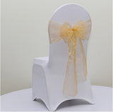 Gold Organza Chair Sashes Table Runners