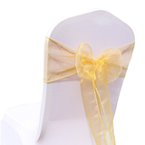 Gold Organza Chair Sashes Table Runners