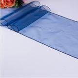 Navy Blue Organza Chair Sashes Table Runners