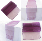 Purple Organza Chair Sashes Table Runners