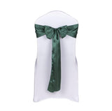 Dark Green Satin Chair Sashes Table Runners