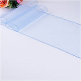Light Blue Organza Chair Sashes Table Runners