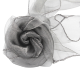 Silver Grey Organza Chair Sashes Table Runners