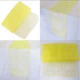 Yellow Organza Chair Sashes Table Runners