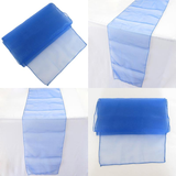 Royal Blue Organza Chair Sashes Table Runners