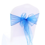 Royal Blue Organza Chair Sashes Table Runners