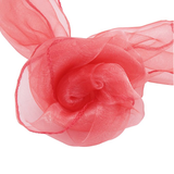 Coral Organza Chair Sashes Table Runners