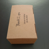 100 Kraft White Rectangle Favor Boxes Personalized Wordings