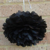 30pcs Tissue Paper Pom Poms - Gold White Black