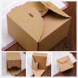 Mint or Pink Colour Scallop Favor Boxes - 9x9x5cm