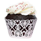 Cupcake Wrapper - White Love Heart