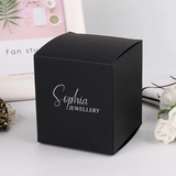 200 Black Personalized Favor Boxes Business Logo Print