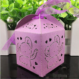 Laser Cut Baby Shower Favor Boxes- Elephant